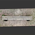 Rustic Wooden Outdoor Bench With Sturdy Legs For Garden Patio And Grassy Areas