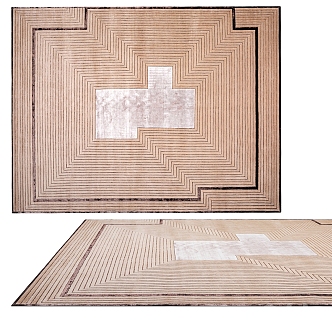 New Chinese Style Simple Carpet 3d model