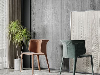 Modern Dining Chair Fabric Dining Chair Combination model