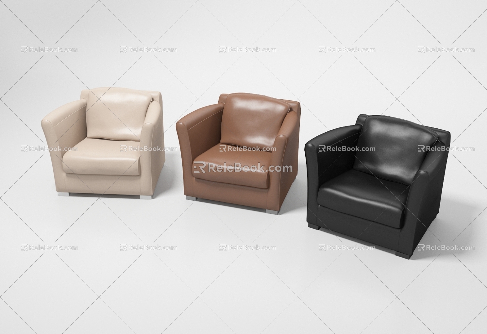 Office Sofa Casual Sofa Single Sofa 3d model