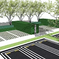 Ecological Parking Lot Design With Trees Green Areas And Sustainable Layout