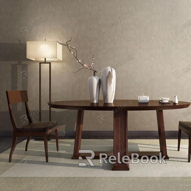 Dining table and chair combination model