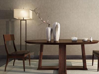 Dining table and chair combination model