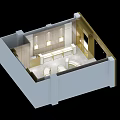 Elegant Luxury Jewelry Store Interior With Glass Display Cases And Chandelier Lighting