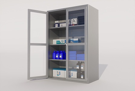 Medical Storage Cabinet 3d model