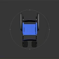 Premium Blue Medical Wheelchair with Lightweight Frame and Ergonomic Comfortable Seat