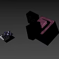 Futuristic Cyberpunk Game Character In Mechanical Tech Sci Fi Environment