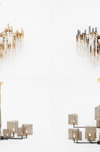 Modern chandelier 3d model