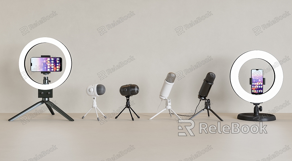 Mobile phone live broadcast equipment microphone fill light mobile phone holder mobile phone model