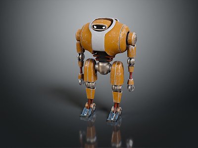 Modern robot biped robot humanoid robot assistant 3d model