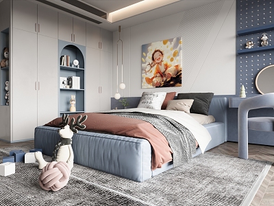 Modern Home Bedroom Children Room Boy Room model