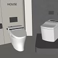 Toilet Smart Toilet Hand Paper Box Faucet Shower Sensor 3d model