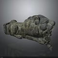 Ancient Bronze Beast Head Decorative Component With Intricate Carvings And Aged Patina