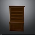 Classic Wooden Bookcase With Multiple Open Shelves And Bottom Cabinet For Home Office Storage