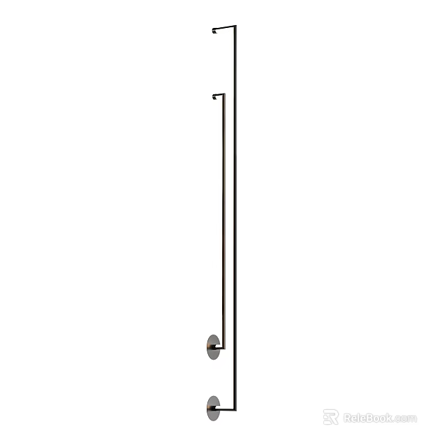 Sleek Modern Wall Mounted Lamp with Minimalist Design and Round Light Head for Indoor Spaces 3d model 