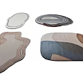 modern shaped carpet shaped carpet 3d model