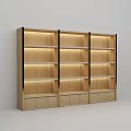 Wooden single-sided red wine and white wine display cabinet with light 3d model