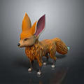 Fantasy Fox Character With Large Ears Orange Fur And Fluffy Tail