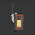 Weapon Handheld Tactical Device Featuring Red Frame Yellow Screen And Antenna