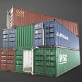 Colorful Stacked Container Furniture Design With Branded Storage Units