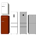 Various Colored Home Refrigerators With Different Styles For Modern Kitchens