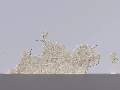 Rough Textured Wall Surface with Plaster Peeling and Natural Details 3d model