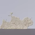 Rough Textured Wall Surface with Plaster Peeling and Natural Details 3d model
