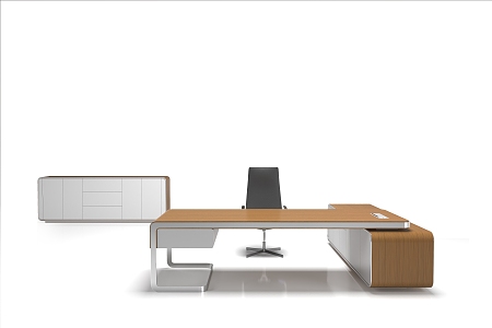 modern office desk and chair 3d model