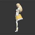 Cute Child Character With Blonde Hair In White And Yellow Outfit