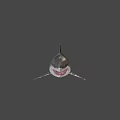 Fierce Shark Character From Game And Movie With Sharp Teeth And 3D Design