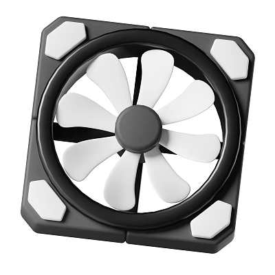 Modern computer fan small fan cartoon computer fan 3d model Modern computer fan small fan cartoon computer fan 3d model
