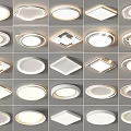 Various Modern Ceiling Lights With Different Shapes And Stylish Designs For Home Interior 3d model