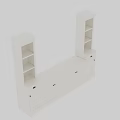 White TV Wall Unit With Open Shelves Cabinets And Storage Space