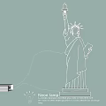Creative Neon Lighting Combination With LED Statue of Liberty Design And 2024 New Style Decoration