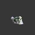 Fresh White Tulips Bouquet Wrapped In Newspaper On Dark Background