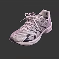 White and Black Mesh Design Sneakers With White Laces And White Sole