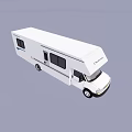 White Coachman Motorhome Exterior Design With Windows And Open Doors