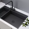 Embedded sink stainless steel sink bowl sink double sink vegetable basin sink faucet 3d model