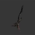 Mythical Black Feathered Creature with Spread Wings Intricate Mechanical Structure in Dynamic Flying Pose