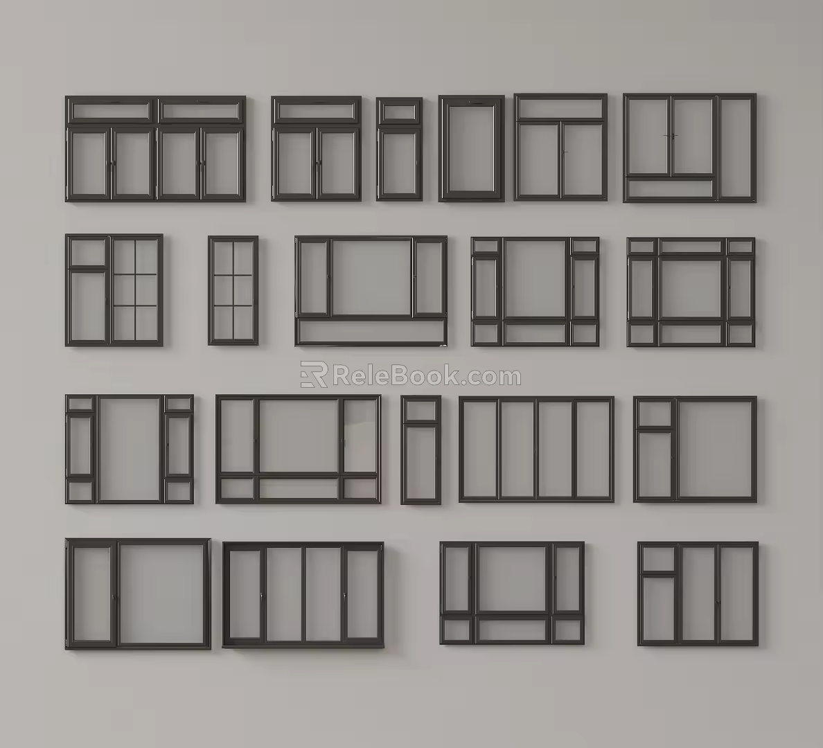 Modern windows combination windows glass windows floor-to-ceiling windows balcony windows bay windows bedroom windows sliding windows casement windows doors and windows 3d model