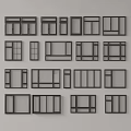 Modern windows combination windows glass windows floor-to-ceiling windows balcony windows bay windows bedroom windows sliding windows casement windows doors and windows 3d model