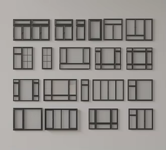 Modern windows combination windows glass windows floor-to-ceiling windows balcony windows bay windows bedroom windows sliding windows casement windows doors and windows 3d model