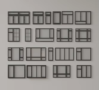 Modern windows combination windows glass windows floor-to-ceiling windows balcony windows bay windows bedroom windows sliding windows casement windows doors and windows 3d model
