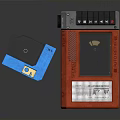 Advanced Red Programmable Controller Electronic Device With Blue Memory Card And Control Panel Features