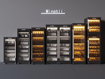 Minot Li Wine Coolers In Various Sizes And Designs For Home Wine Storage Appliances 3d model