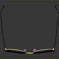 Fashionable Cat Eye Style Sunglasses With Black Gold Metal Frame And Dark Lenses