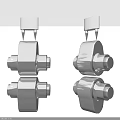 Automotive Parts Silver Metallic Precision Engineered Mechanical Components With Smooth Surface And Symmetrical Structure