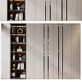 Modern Elegant Bookcase Design With Open Shelves And Decorative Items