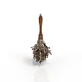 Traditional Handmade Broom As Essential Household Item With Wooden Handle And Natural Bristles