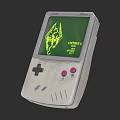 Handheld Entertainment Device Featuring Green Screen Classic Game Display And Pink Buttons
